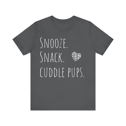 T-T-Shirt "Snooze, Snack, Cuddle