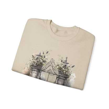 "Haunted Haven" Creepy Cemetery Gates Boho Sudadera de Halloween para mujeres y hombres