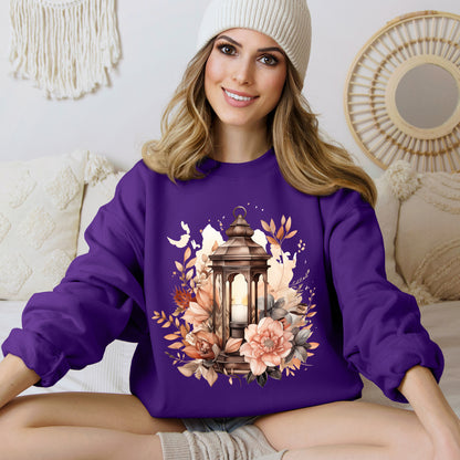 Women's Halloween Sweatshirt "Floral Glow"