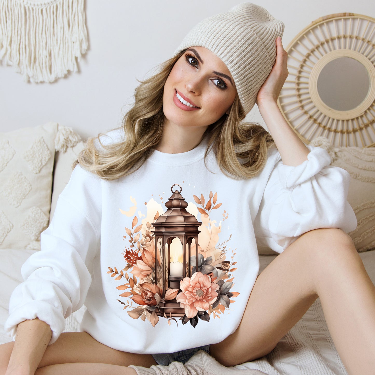 Women's Halloween Sweatshirt "Floral Glow"