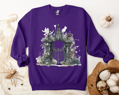 "Gothic Garden" Creepy Cemetery Gates Boho Sudadera de Halloween para mujeres y hombres