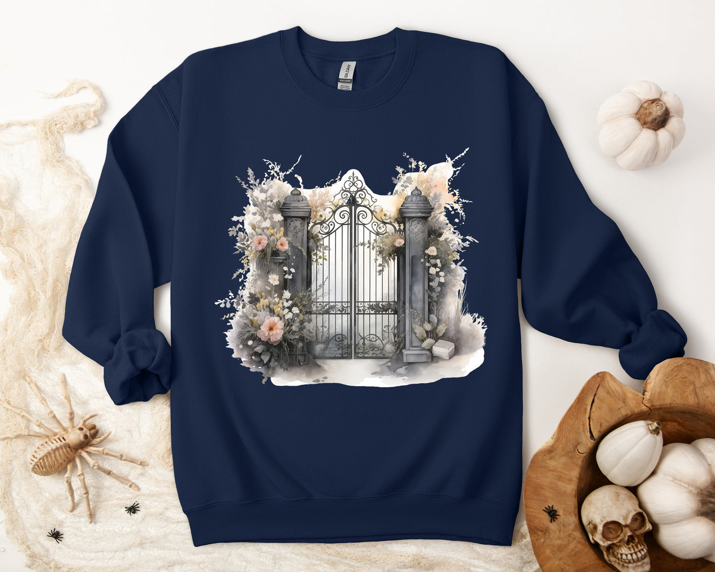 "Mystic Gateway" Creepy Cemetery Gates Boho Sudadera de Halloween para mujeres y hombres