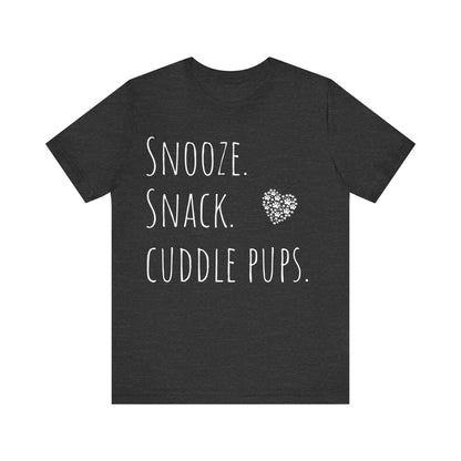 T-T-Shirt "Snooze, Snack, Cuddle