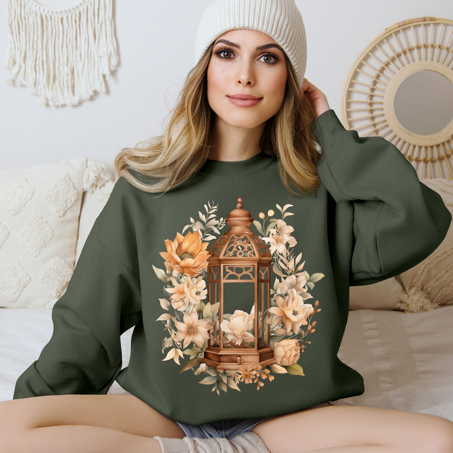 Women's Halloween Sweatshirt "Garden Glow"