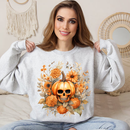 Women's Halloween Sweatshirt "Skull Face