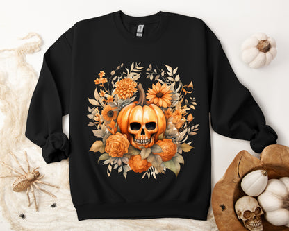 Women's Halloween Sweatshirt "Skull Face