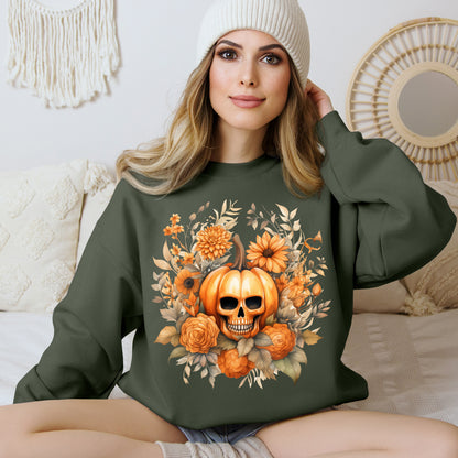 Women's Halloween Sweatshirt "Skull Face