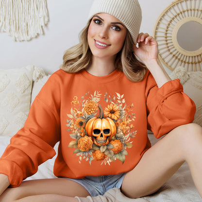 Women's Halloween Sweatshirt "Skull Face