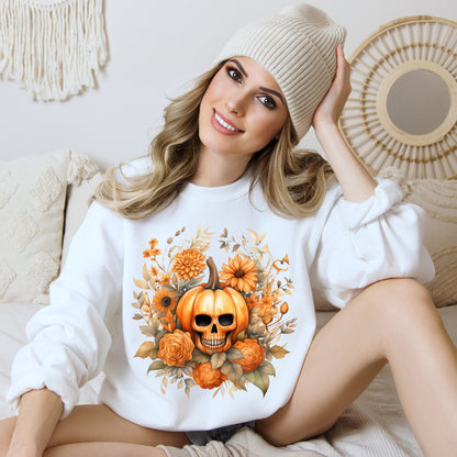 Women's Halloween Sweatshirt "Skull Face