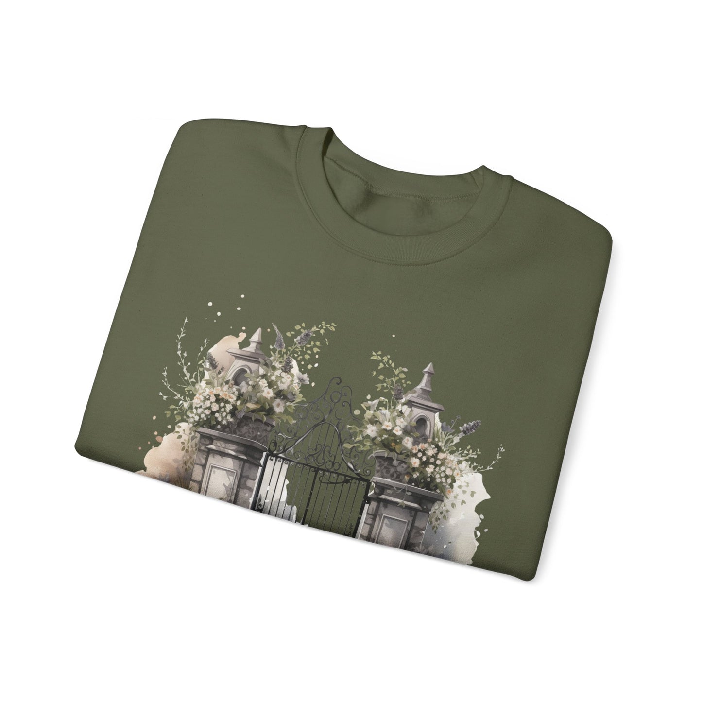 "Haunted Haven" Creepy Cemetery Gates Boho Sudadera de Halloween para mujeres y hombres