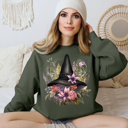 Women's Halloween Sweatshirt, Magical Witch