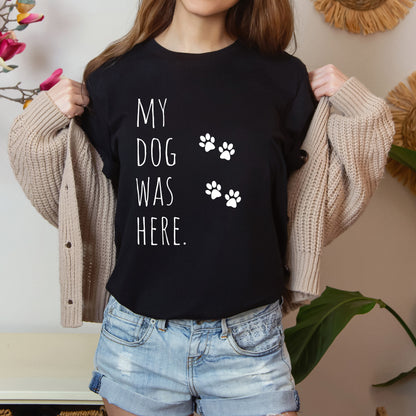 T-T-Shirt "My Dog Was Here" Paw