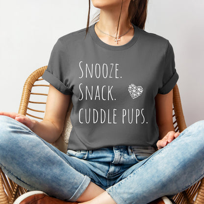 T-T-Shirt "Snooze, Snack, Cuddle