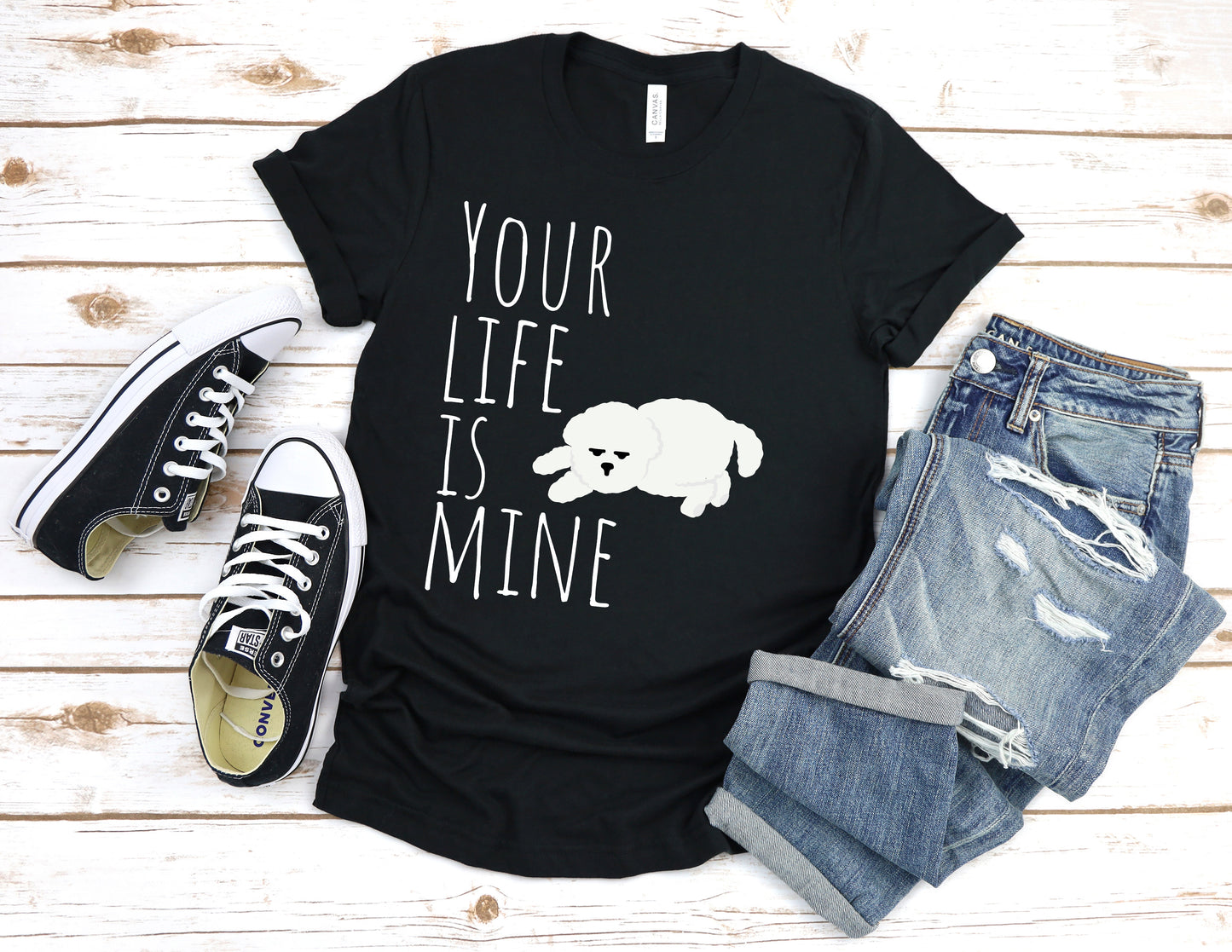 T-T-Shirt "Your Life Is Mine" Funny