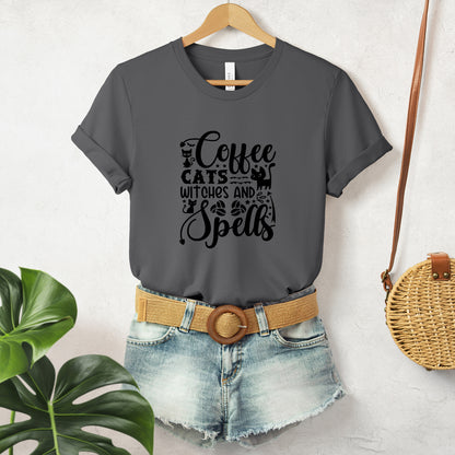 Halloween T-T-Shirt "Coffee, Cats,