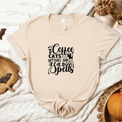 Halloween T-T-Shirt "Coffee, Cats,