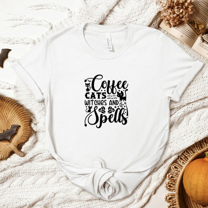 Halloween T-T-Shirt "Coffee, Cats,