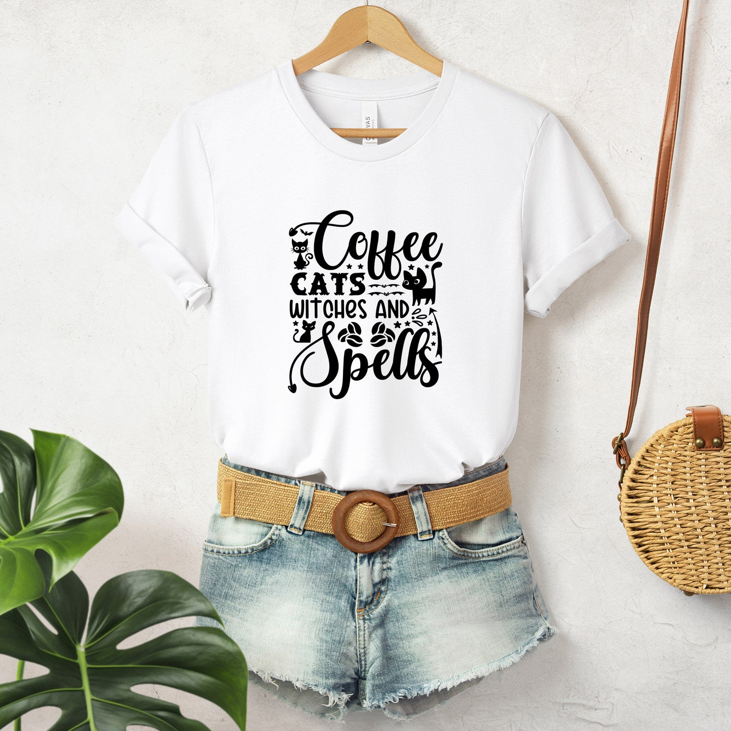 Halloween T-T-Shirt "Coffee, Cats,