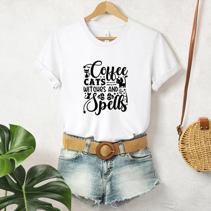 Halloween T-T-Shirt "Coffee, Cats,