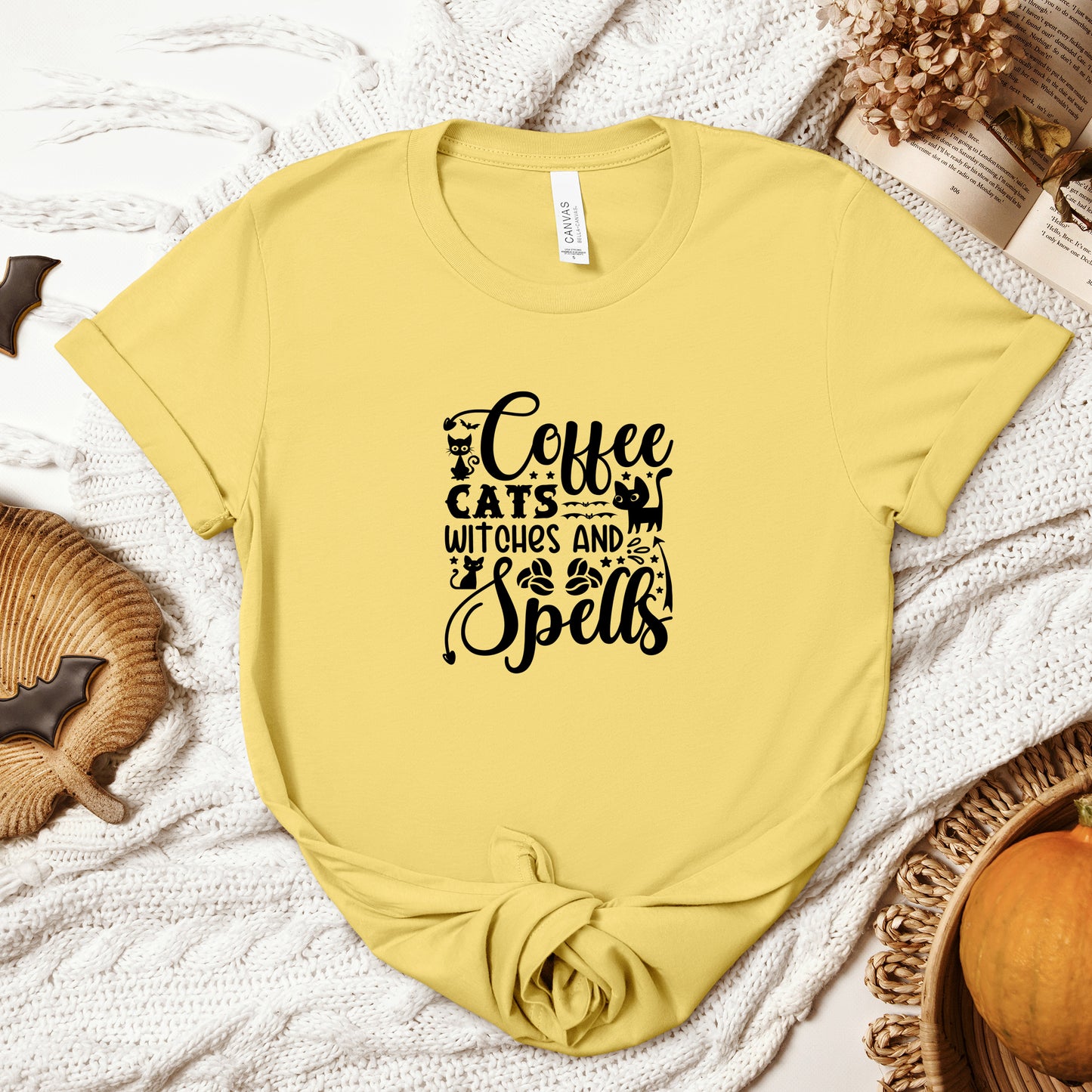 Halloween T-T-Shirt "Coffee, Cats,