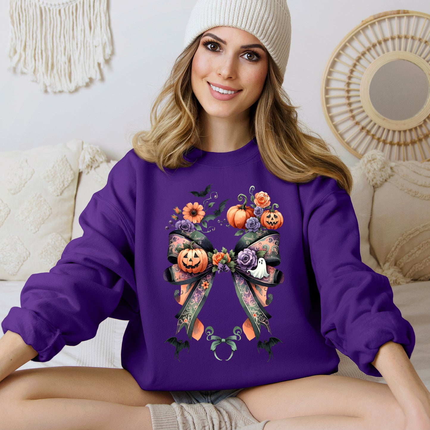 Women's Halloween Sweatshirt, Spooky Cute